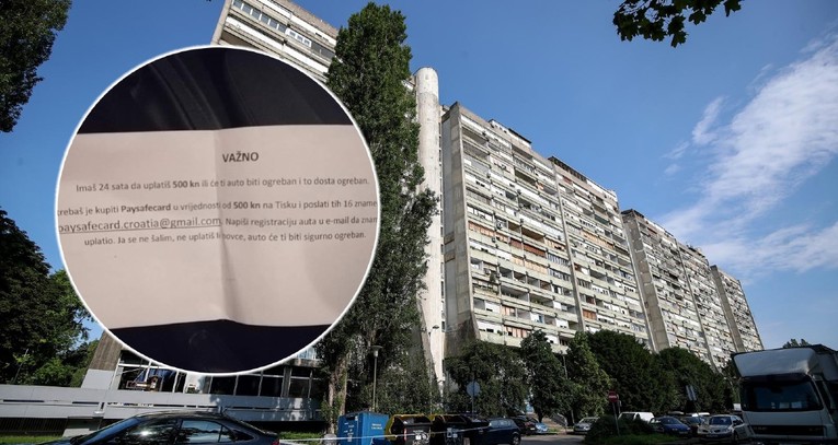 Netko je u Sigetu na autima ostavio prijeteću poruku: "Plati ili ću ogrebati auto"