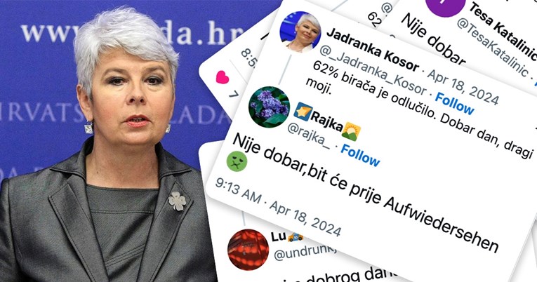 Jadranka Kosor osvrnula se na rezultate izbora, ljudi se počeli sprdati u komentarima