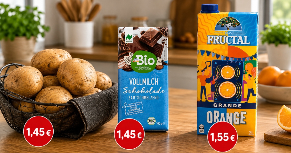 5 kg krumpira za samo 1,45 €, mango u čokoladi 1,45 €. Evo današnjih top cijena