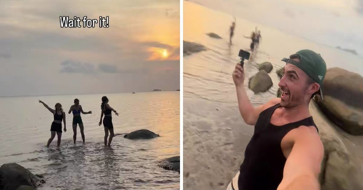 Cure pitale prolaznika da ih snimi na plaži, njegov entuzijazam oduševio je internet