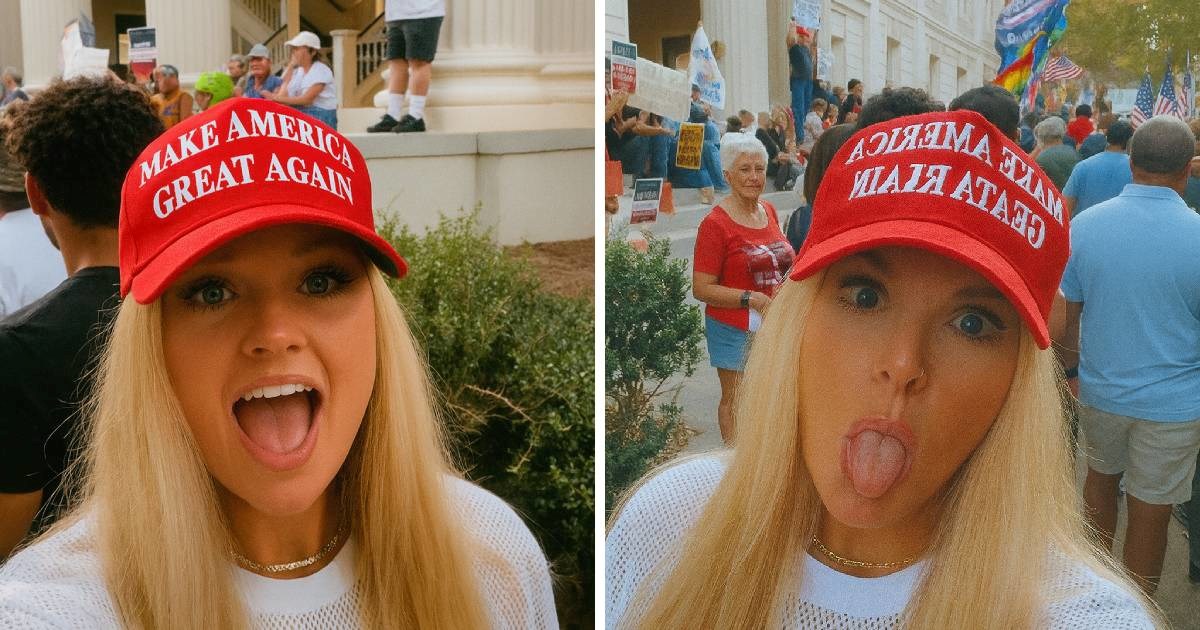 Stavila MAGA kapu na prosvjedu protiv Trumpa, nije očekivala što će se dogoditi