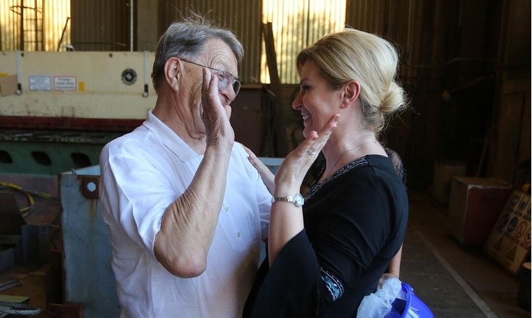 FOTO Kolinda se oprostila od Ćire: Tata Ćiro, od tebe sam učila upornost i vjeru