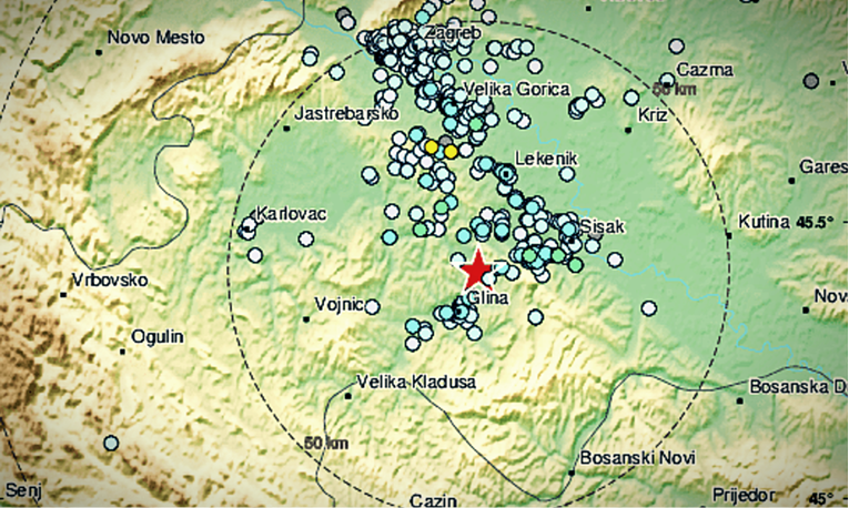 Novi potres od 3.3 u središnjoj Hrvatskoj