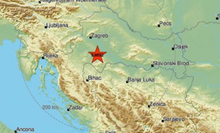 Potres od 3.7 po Richteru nedaleko Petrinje i Siska