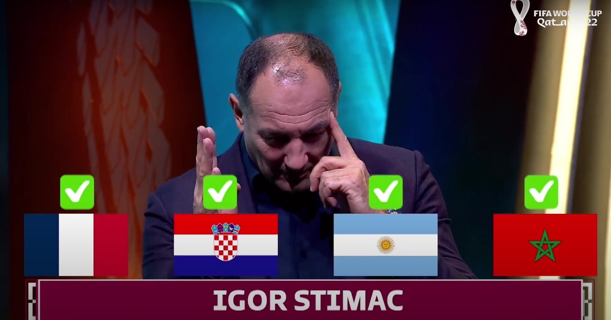 Štimac u emisiji tijekom grupne faze pogodio sve polufinaliste Svjetskog prvenstva