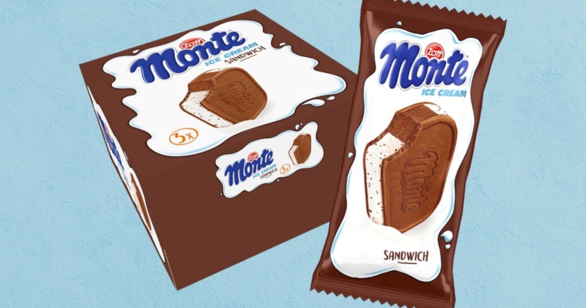 Novi Monte Sandwich sladoled stigao je i kod nas - multipack stoji 6 €