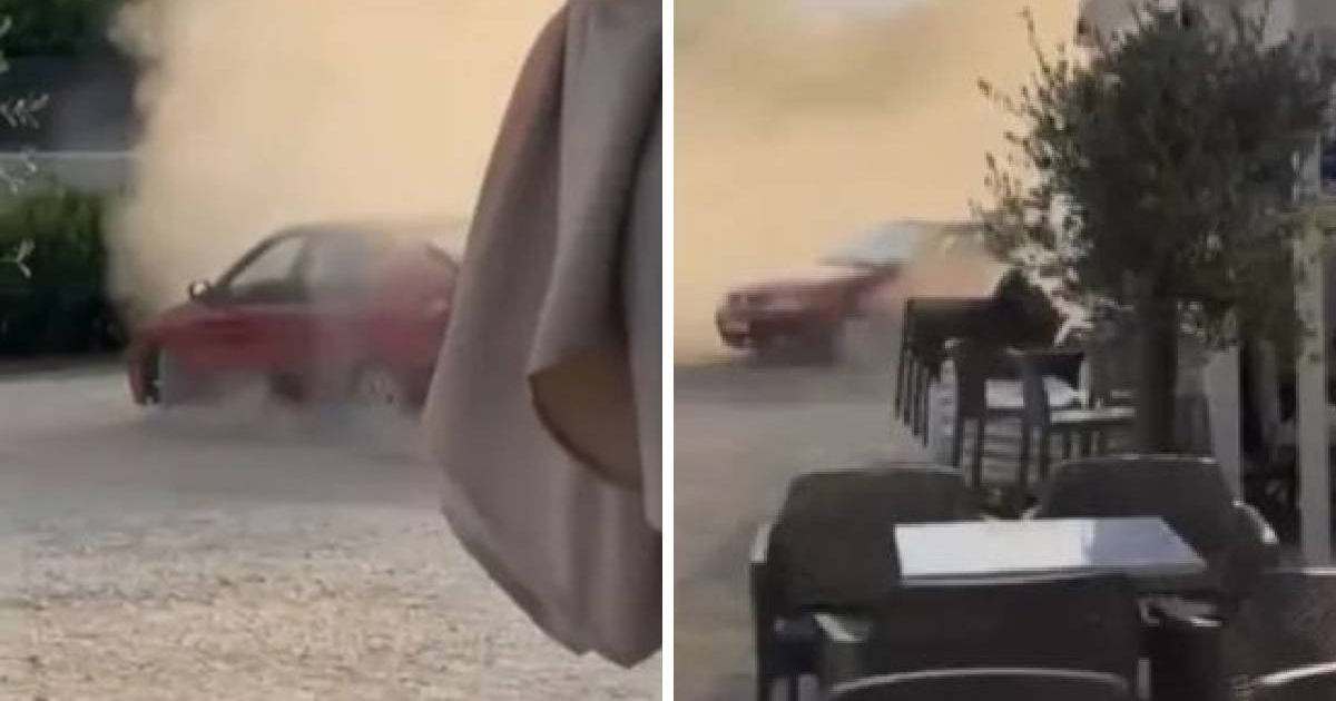 VIDEO Autom driftao par metara od kafića u Kaštelima