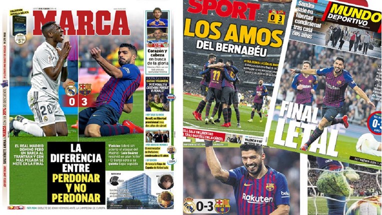 Madrid kleči, Barcelona slavi "novo ponižavanje": El Clasico na naslovnicama