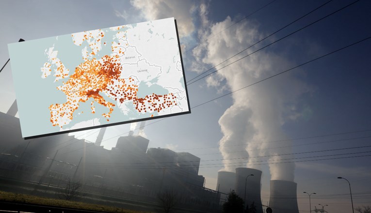 Objavljena karta koja pokazuje zagađenje zraka u Europi. Evo gdje je najgore