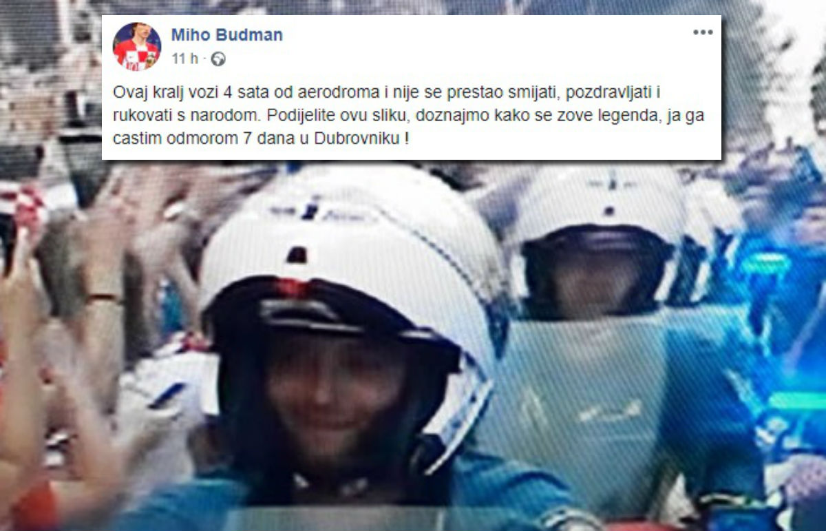 Dubrovčanina oduševio policajac s dočeka Vatrenih: "Častim ga s tjedan dana odmora u Dubrovniku"