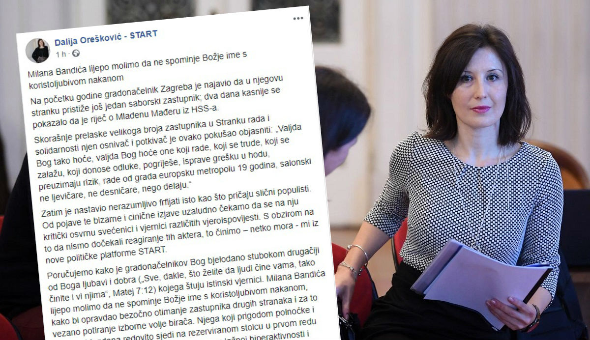 Dalija Orešković citirala Bibliju Bandiću