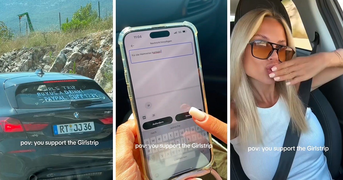 Njemice u Makarskoj postale hit, na autu napisale: "Djevojke putuju, kupite nam piće"