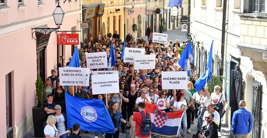 FOTO Radnici Varteksa prosvjedovali u Varaždinu, podržao ih gradonačelnik