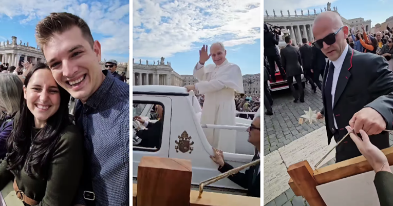 Hrvatski influenceri bili su u Vatikanu. Papa ih je primijetio i uzeo poklon od njih