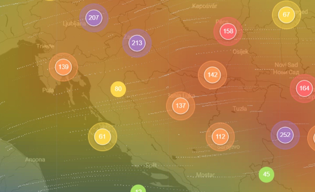 Zrak u Zagrebu je danas najzagađeniji na svijetu