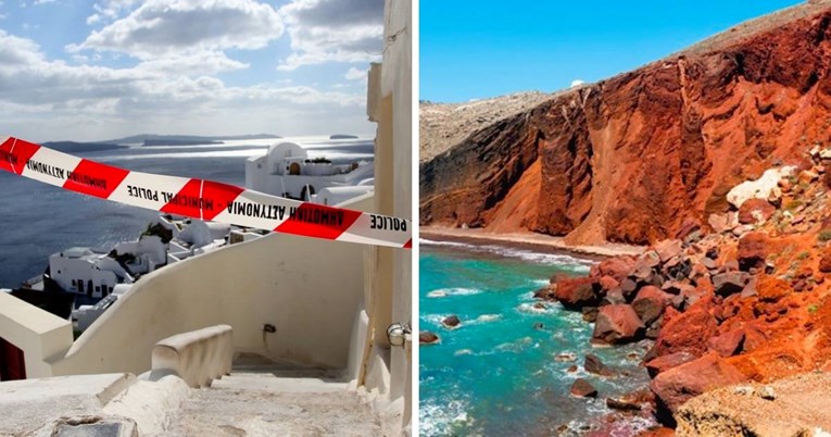 Izvanredno stanje na Santoriniju. Ljudi masovno bježe, uništena najljepša plaža