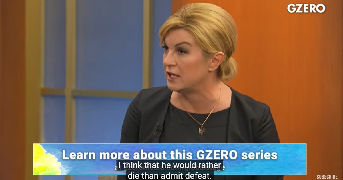 VIDEO Kolinda: Putin bi radije umro nego priznao poraz