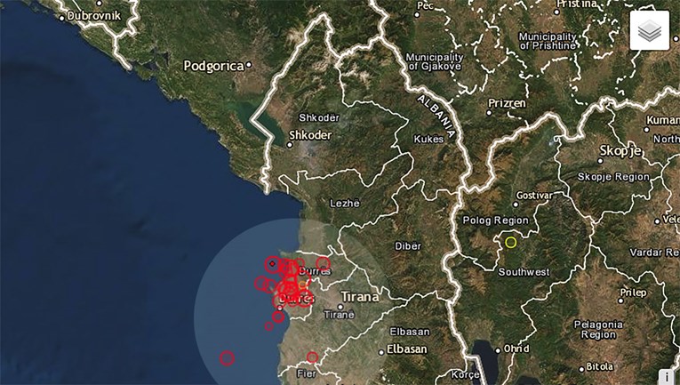 U tri i pol sata čak 20 potresa pogodilo Albaniju. Osjetili su se i u Dubrovniku