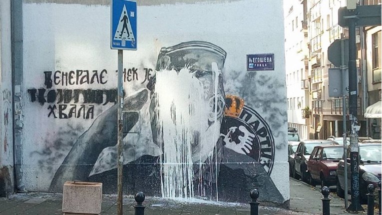 Uništen mural Ratku Mladiću: "Morao sam ga uništiti, to je civilizacijski čin"
