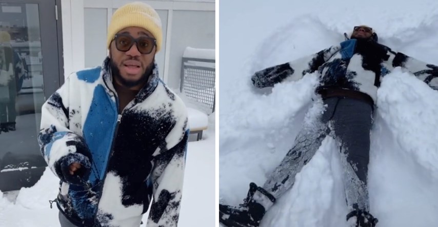 VIDEO Nigerijac prvi put radio anđela u snijegu. Njegova reakcija oduševila ljude