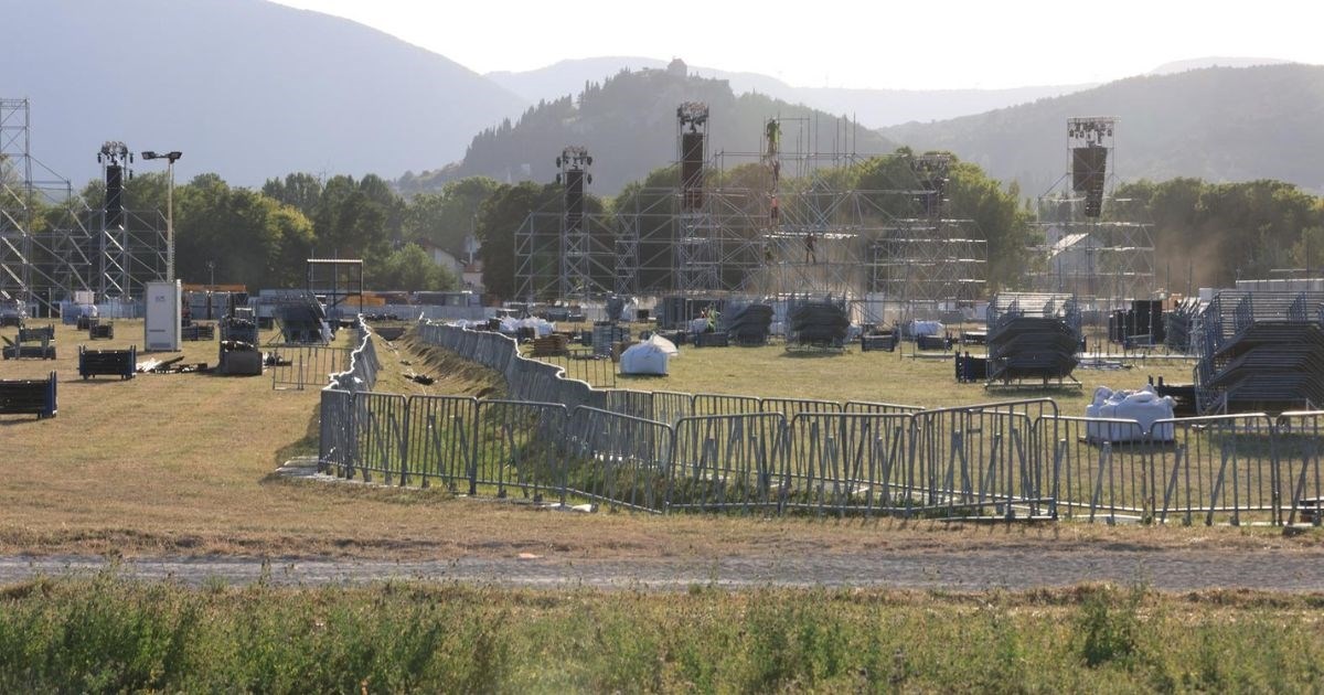 Priprema se pozornica za Thompsonov koncert u Sinju. Pogledajte kako teku pripreme