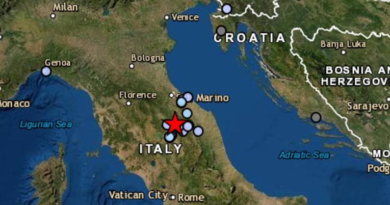 Potres u središnjoj Italiji magnitude 4.3