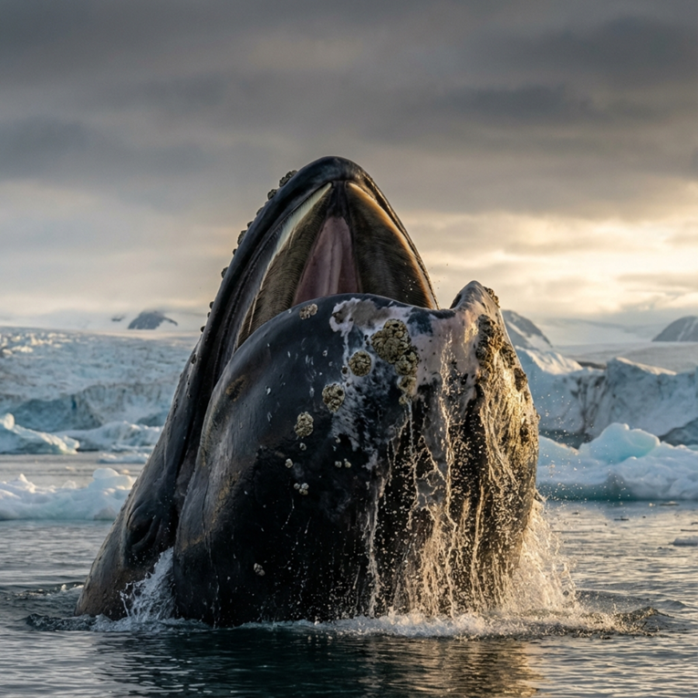 Дронови открија смртоносен вирус во здивот на арктичките китови