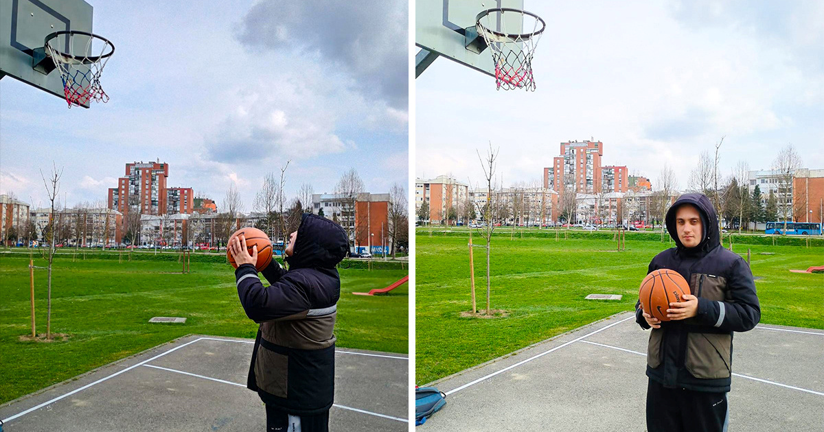 Dominik ima autizam i jako voli koševe s mrežom. Dečki iz kvarta odmah riješili stvar