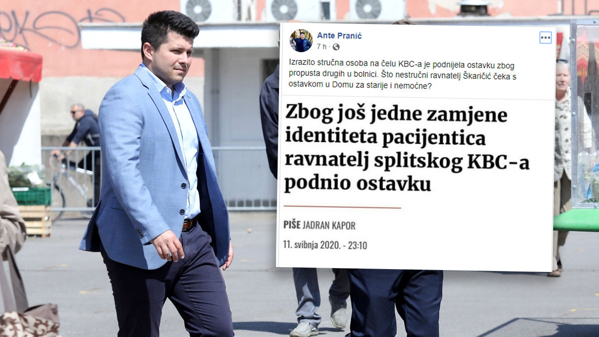 Pranić: Stručni ravnatelj podnio ostavku, što čeka nestručni Škaričić?