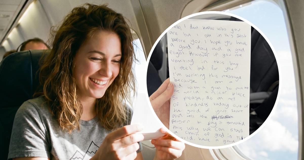 Djevojku raznježila poruka koju je pronašla u avionu: "Želim svijet učiniti ljepšim"