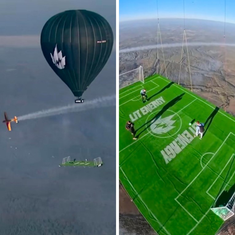 VIDEO Postavljen svjetski rekord. Nogometna utakmica na 1800 metara od zemlje