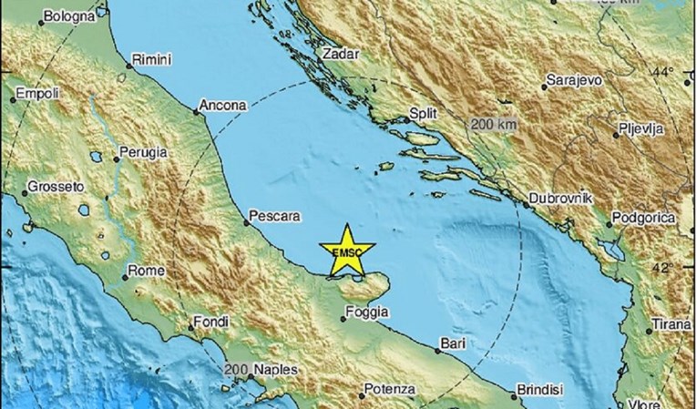 Potres od 4.5 u Jadranu