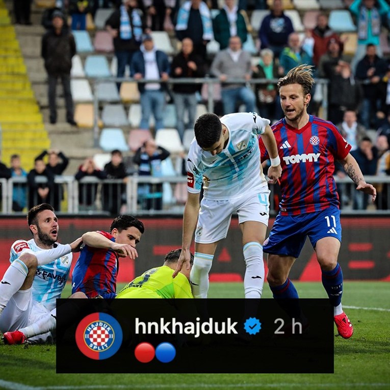 Hajduk se oglasio na Instagramu. Objavio je fotke, jedan crveni i jedan plavi krug