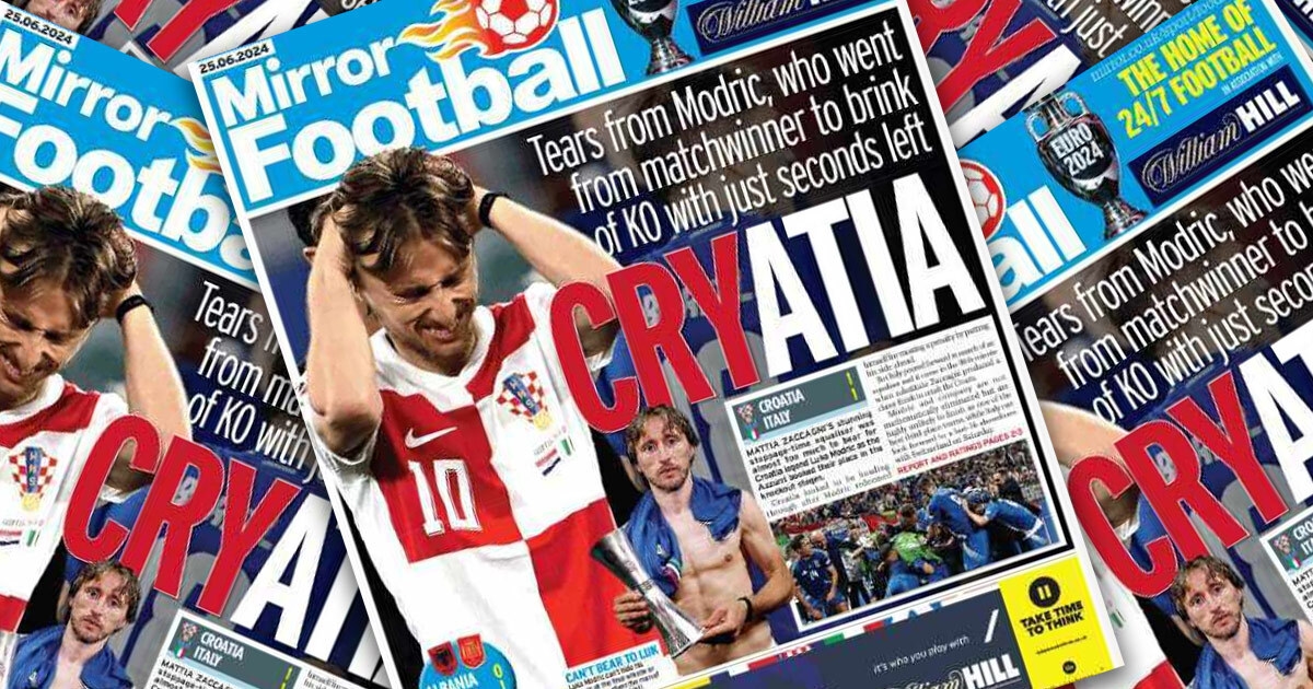 Englezi na naslovnici objavili fotografiju Modrića uz natpis "Cryatia"