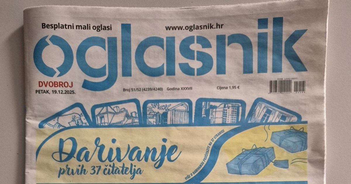 Tiskano posljednje izdanje "Plavog" Oglasnika, izlazio je 37 godina