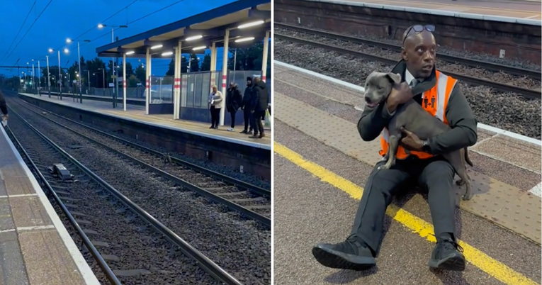 Radnik heroj spasio izbezumljenog psa s tračnica trenutak prije dolaska vlaka
