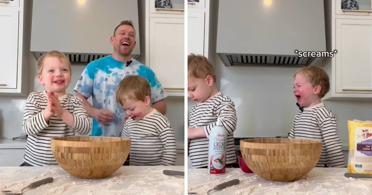 Tata snimio kako izgleda pečenje kolača sa sinovima blizancima. Video nasmijao ljude