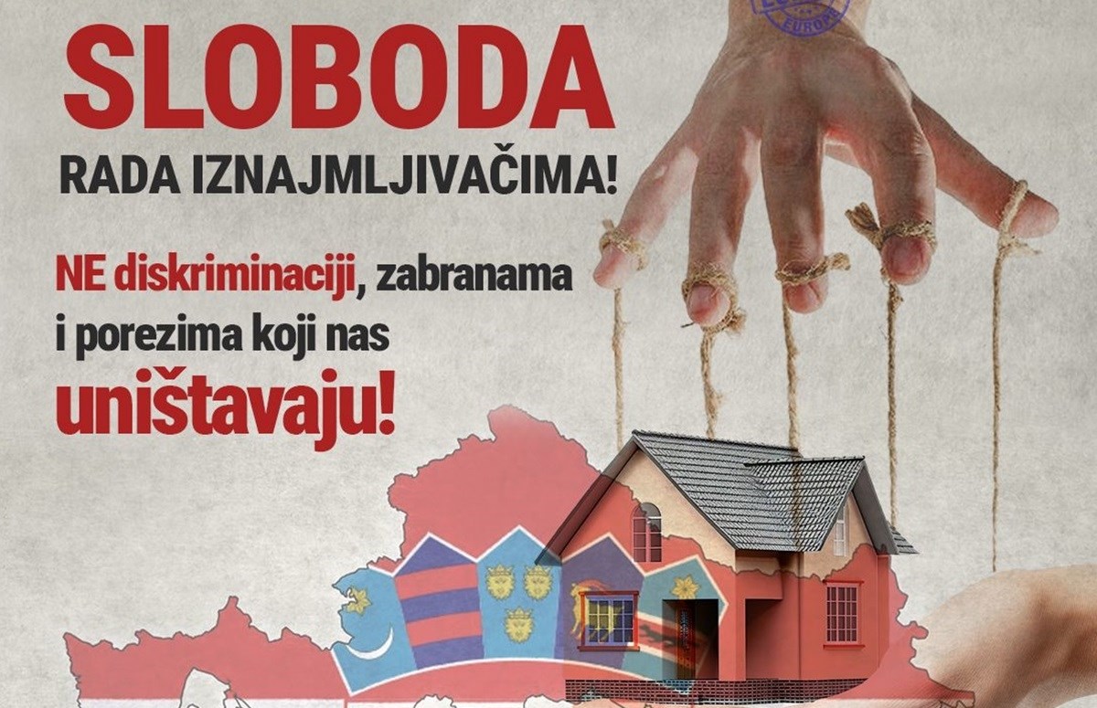 Mali iznajmljivači u subotu prosvjeduju u Zagrebu