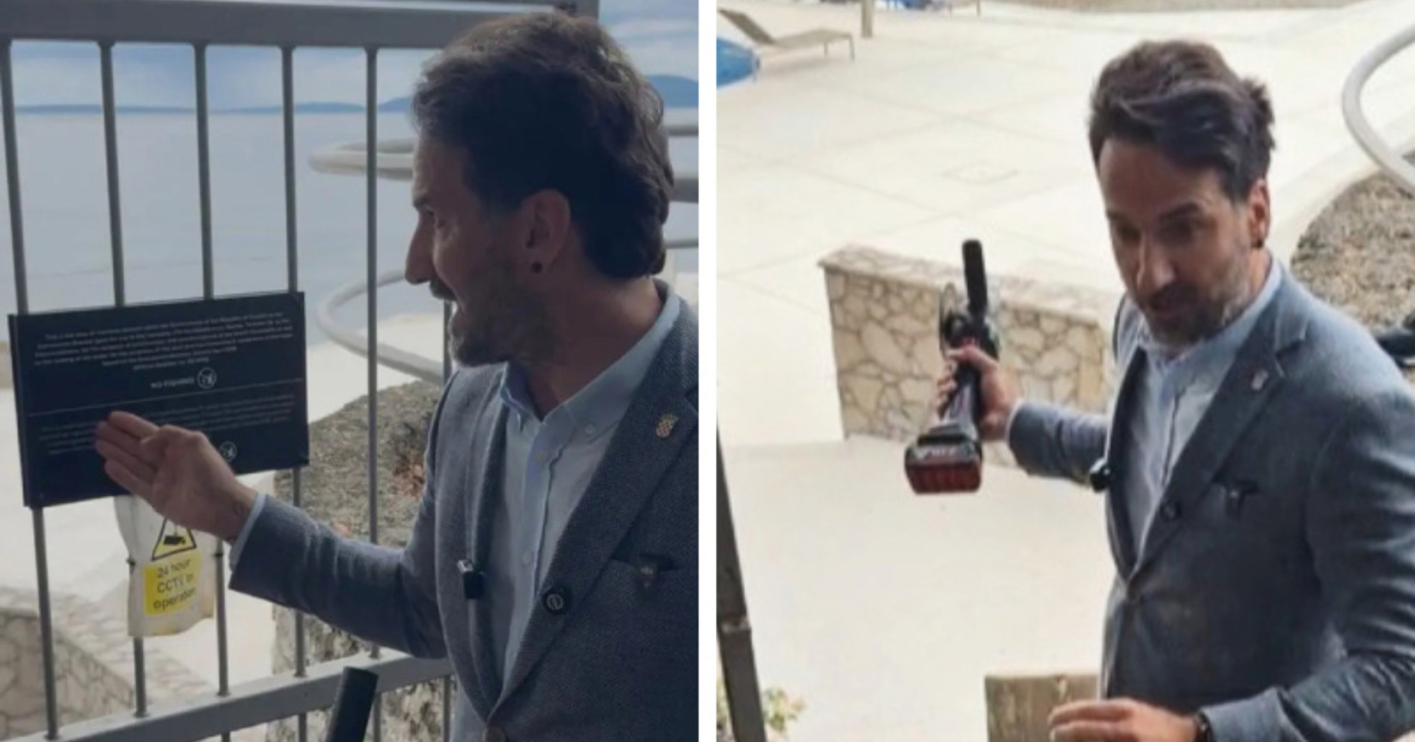 VIDEO Miletić brusilicom skinuo lokote na prilazu plaži kod hotela Hilton u Rijeci