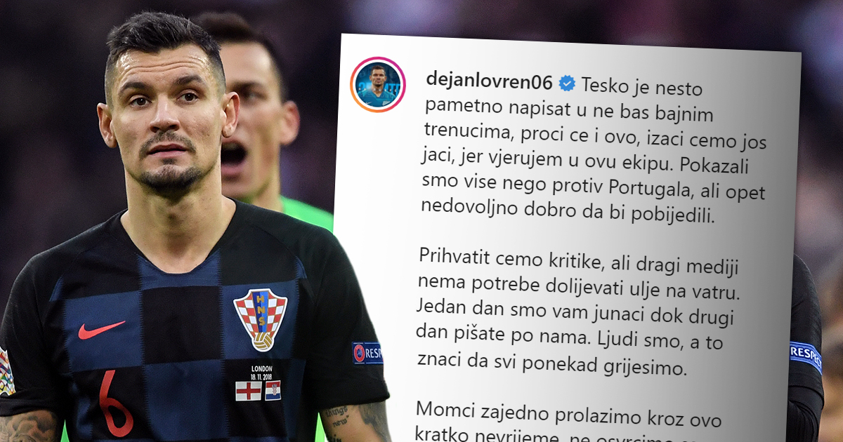 Lovren: Jedan dan smo vam junaci dok drugi dan pišate po nama