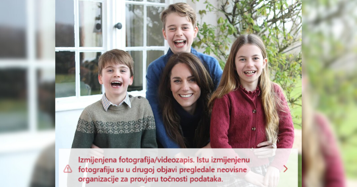 Instagram na fotošopiranu fotku Kate Middleton stavio upozorenje