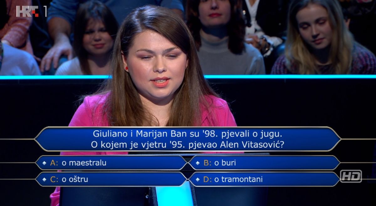 Potrošila je dva džokera: Znate li vi o kojem je vjetru pjevao Alen Vitasović?