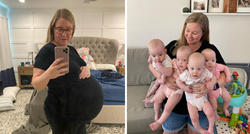 Mama četvorki podijelila nevjerojatne fotografije prije i nakon rođenja beba
