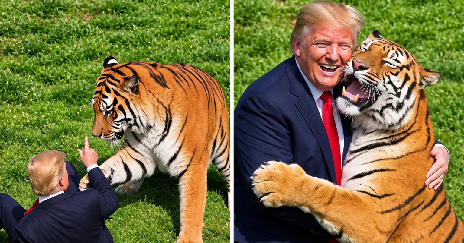 Piers Morgan kritizira Trumpa zbog AI videa s tigrom: "Neukusno, obriši to"