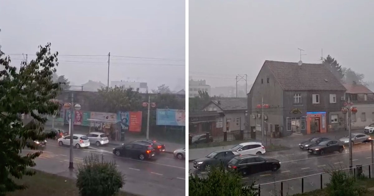 Prolom oblaka u Zagrebu, sijevale munje