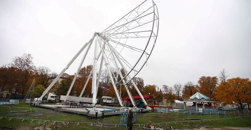 FOTO Pogledajte kako izgleda postavljanje spektakularnog panoramskog kotača u Zagrebu