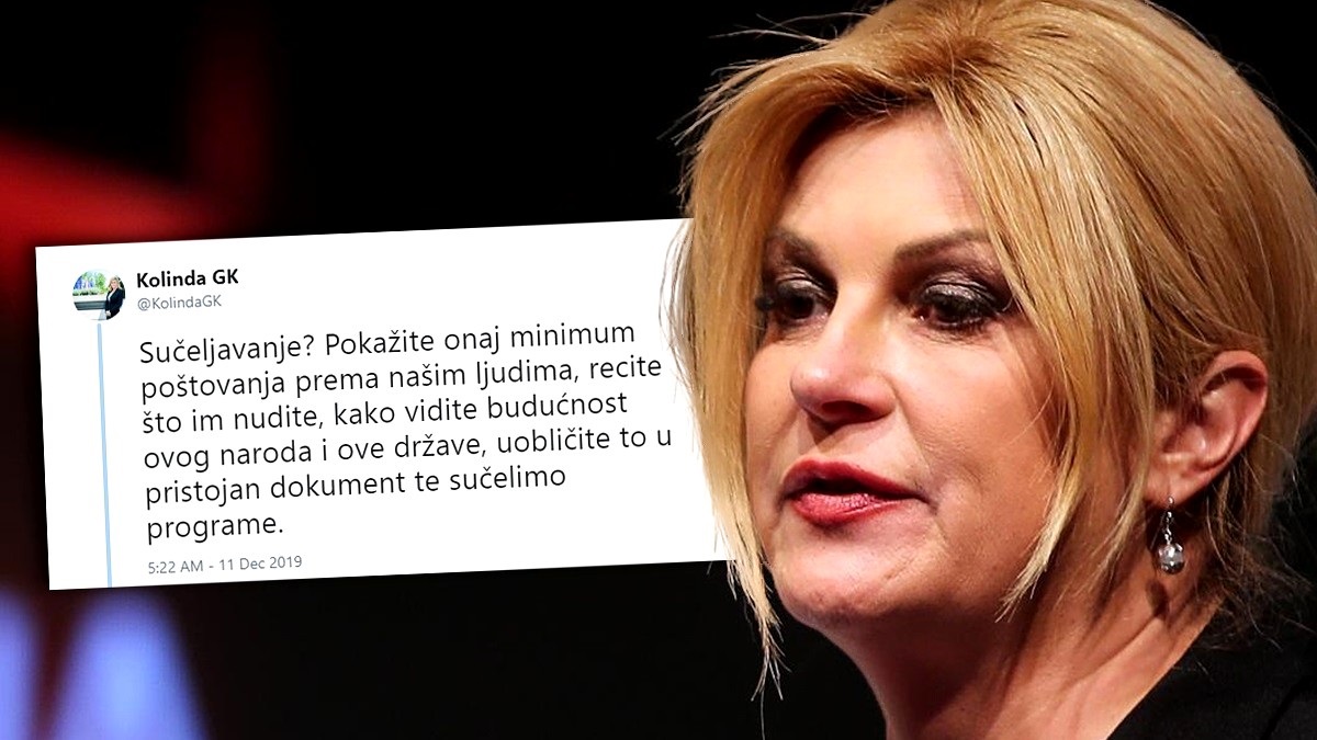 Kolinda na Twitteru odgovorila onima koji je prozivaju da se odbija sučeliti