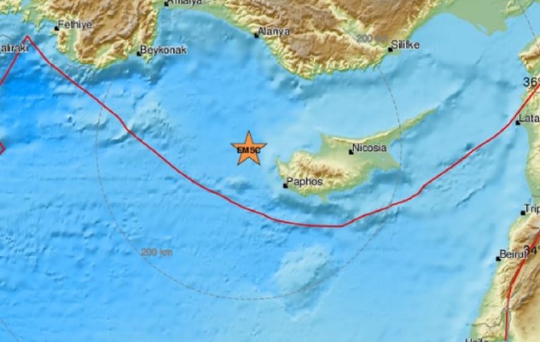 Potres magnitude 6.6 po Richteru kod Cipra