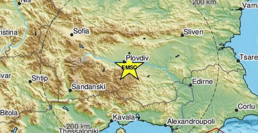 Potres u Bugarskoj magnitude 4.6