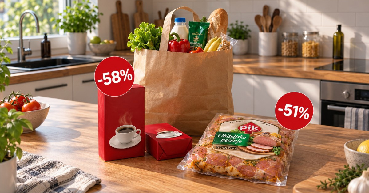 Najbolje cijene danas: Kava u zrnu na -58%, svinjska lopatica na -51%